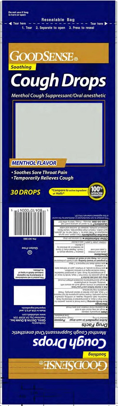 Good Sense Menthol 30ct Cough Drops (Good Sense Menthol 30ct 501360 6 23 2017tm)